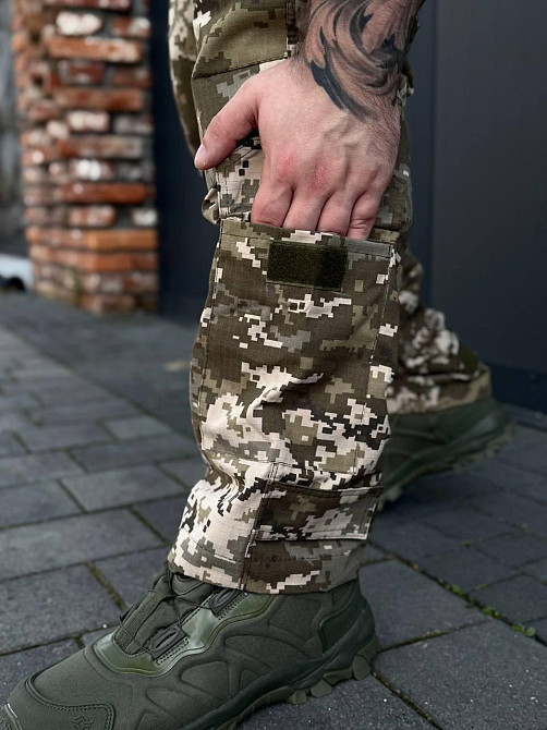 Военные летние штаны пиксель рип-стоп тактические мужские ЗСУ, для армии и полевых задач Львов - изображение 5