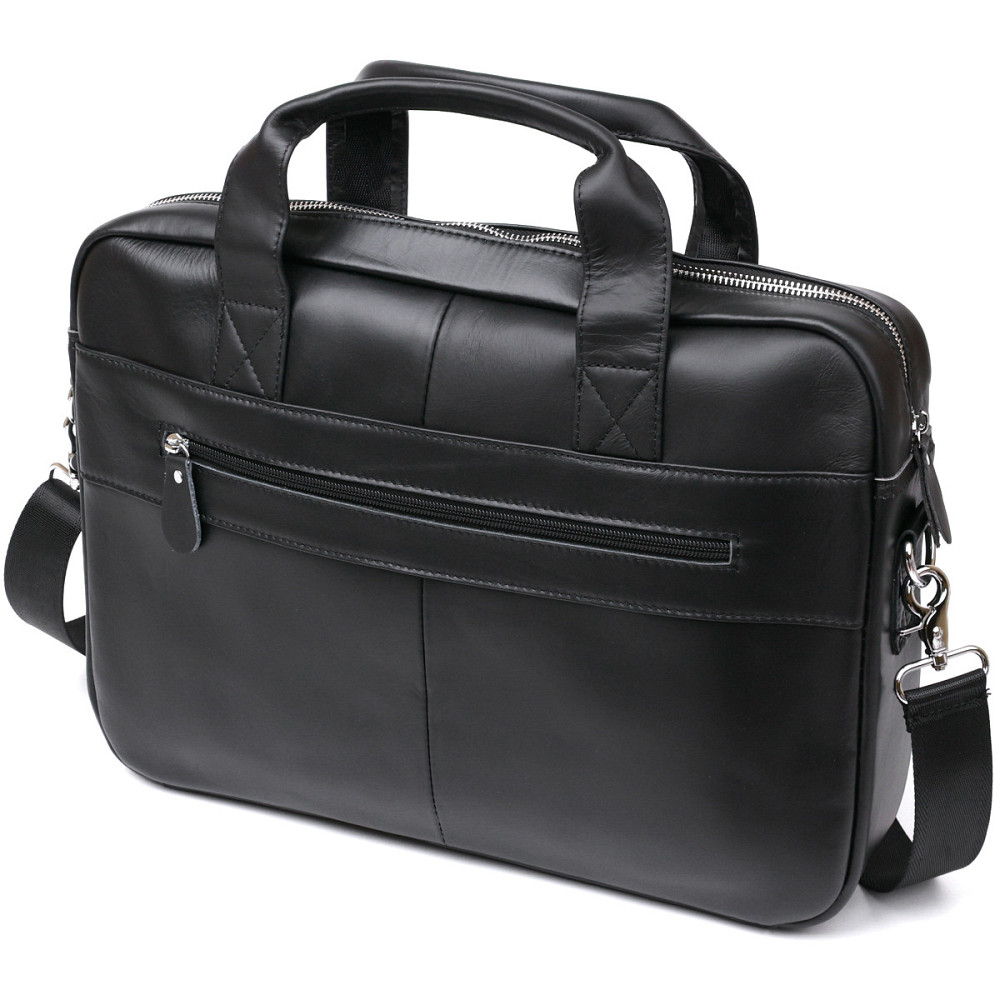 Деловая кожаная сумка для ноутбука Черный (Vintage) Киев - изображение 6