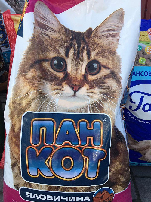 🐾 Сухий корм Пан Кот – Яловичина | Повнораціонне харчування для дорослих котів | Смакота для мурчиків 🐮 Київ - фото 1