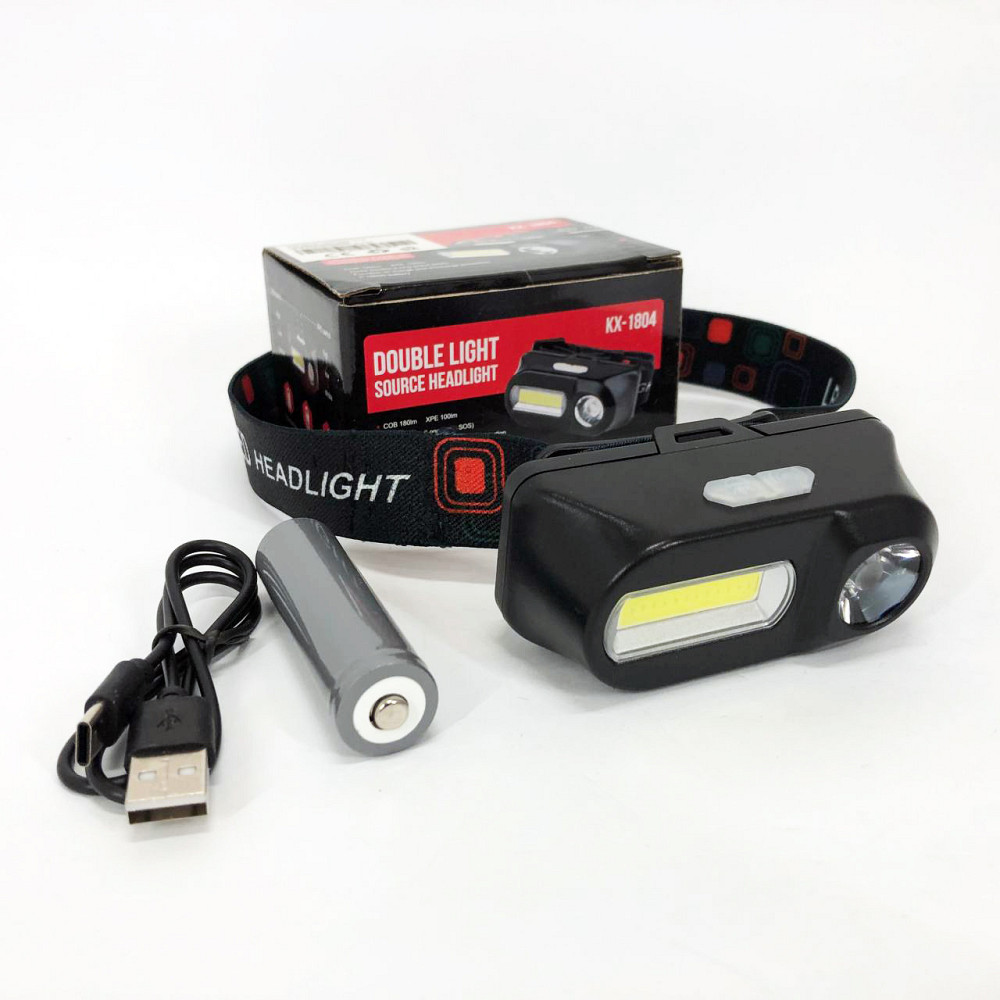 Ліхтар на голову для туристів 1804-XPE+COB, Налобний ліхтарик з захистом від вологи CH-39 Львів - фото 6