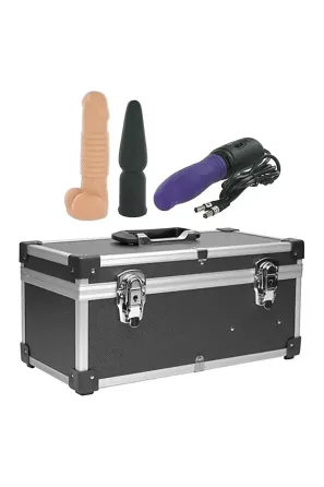 Портативна секс-машина Diva Tool Box у валізі, з пультом та трьома насадками Vac-U-Lock, чорна Sex Aura Київ