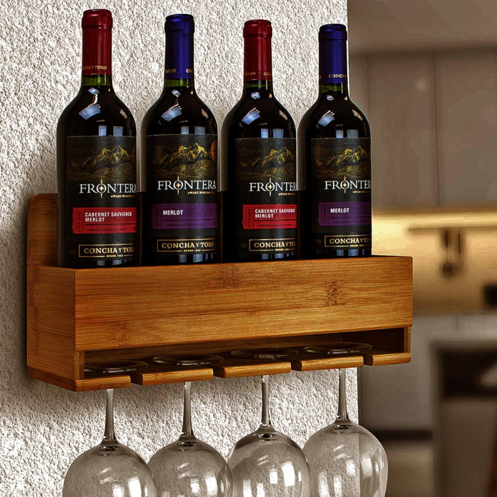 Настінна винна полиця "Камакура" охра Миколаїв - фото 1