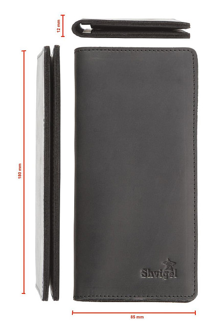 Кошелек SHVIGEL из винтажной кожи 13794 Черный Киев - изображение 5