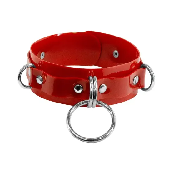 Нашийник для фіксації Feral Feelings - D-Rings Red Львів