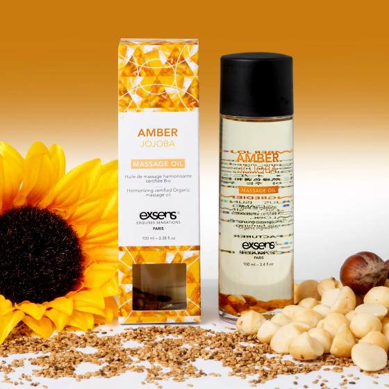 Массажное масло EXSENS Amber Jojoba (гармонизирующее с янтарем) 100мл, натуральное Sex Aura Киев