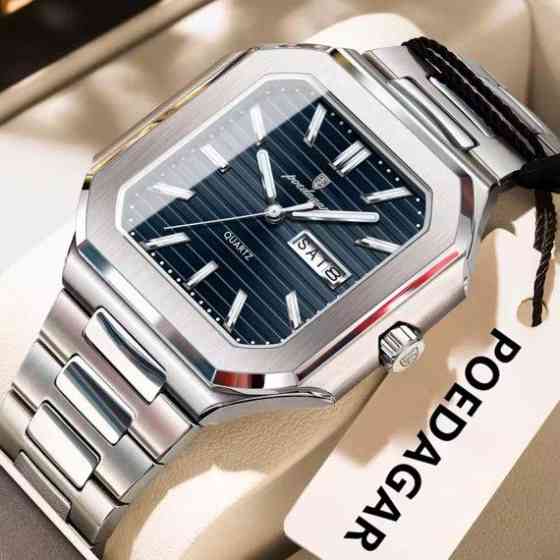 Годинник чоловічий наручний Poedagar Chester (Сріблясті із синім) Вінниця