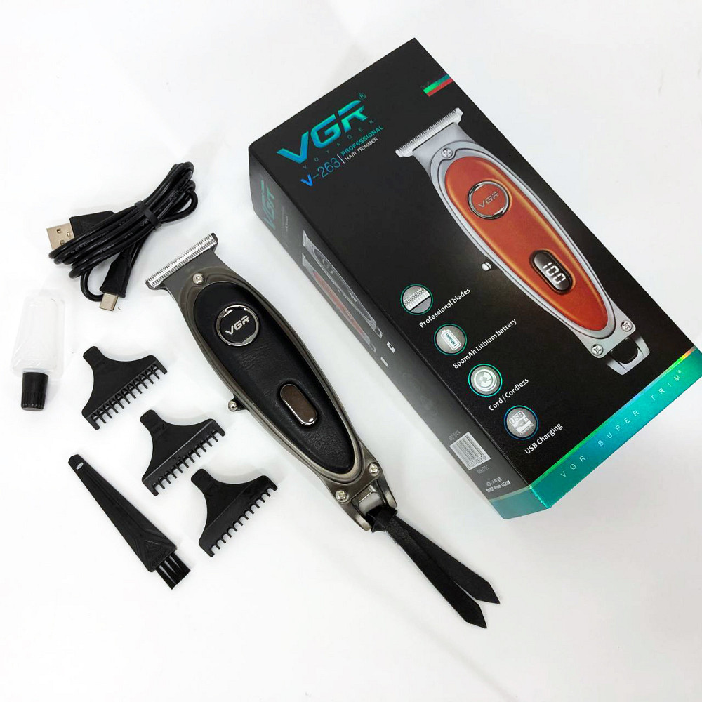 Машинка для стрижки волосся з мотором VGR V-263, Бездротовий тример для стрижки волосся WI-42 Львів - фото 15