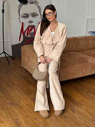 Жіночий костюм із двостороннього турецького флісу Бежевий 42/46 Харків