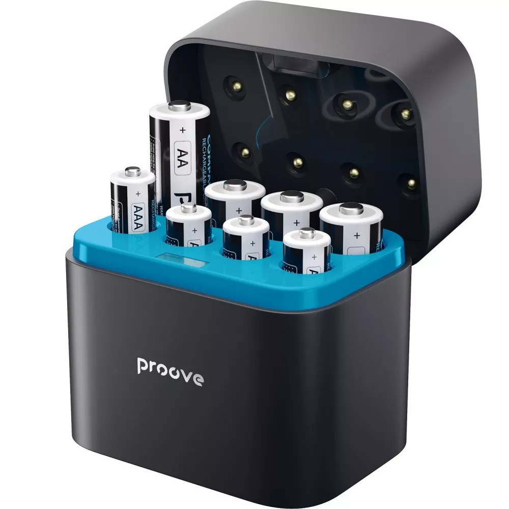 Зарядний пристрій Proove Compact Station 8pcs (4xAAA + 4xAA) Black (RBCS00000001) ( 13932 ) Харків - фото 2