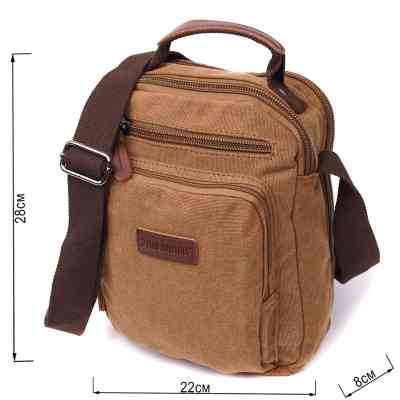 Сумка Vintage Для чоловіків з текстилю Коричнева (22236) Вінниця