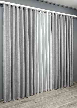 Комплект готовых штор VR-Textil TWEED_V № 1913ш Светло-серый 135х290 см 2 шт (39-0004) Киев