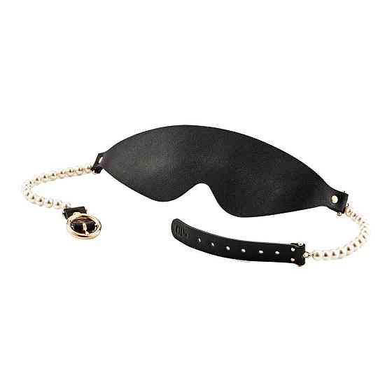 Маска BDSM Boudoir Pearl Blindfold Guilty Pleasure, чорно-золота Sex Aura Київ
