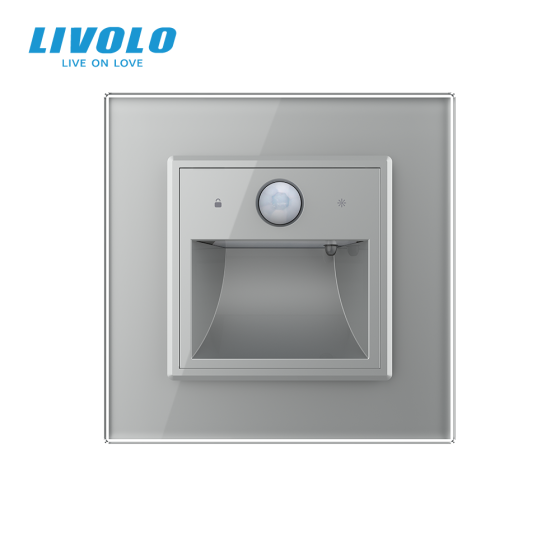 LIVOLO Прохідний світильник для сходів з датчиком руху, підсвітка підлоги LIVOLO сірий матове с Коломыя