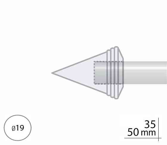 Закінчення для карнизу Orvit КОНУС 19 мм НЕРЖАВІЮЧА СТАЛЬ Львів