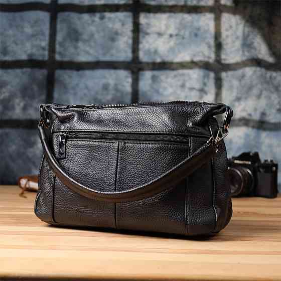 Жіноча сумка з натуральної шкіри Vintage 23011 Чорний Київ