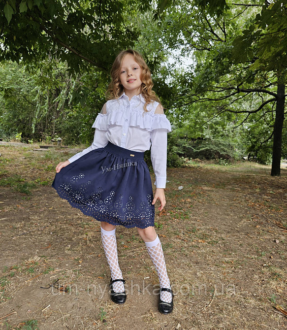 Красивая школьная блузка с длинным рукавом 134 Кривой Рог - изображение 5