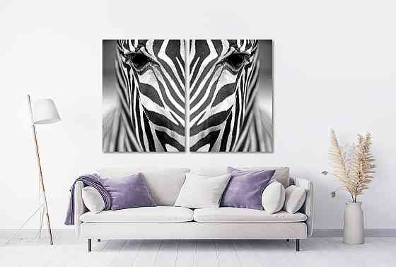 Модульная картина в гостиную / спальню  Зебра   TLV-2_032 Київ