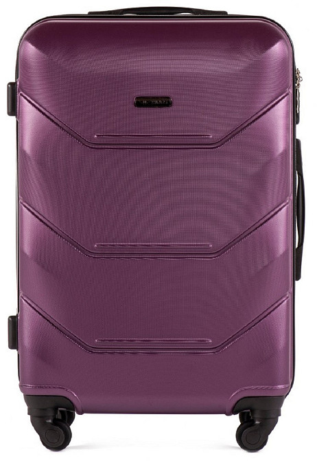 Чемодан Wings 147 средний пластиковый 65 см фиолетовый Киев - изображение 2