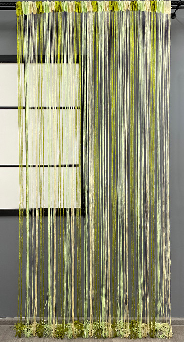 Штори-нитки "Кісея" з люрексом Оливковий з салатово-бежевим 300х300см 1 шт (61-077) Київ - фото 3