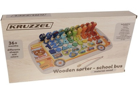 Детский Деревянный пазл-сортер развивающий 6в1 с мешком из 98 элементов Kruzzel (22636) Нововолынск - изображение 10