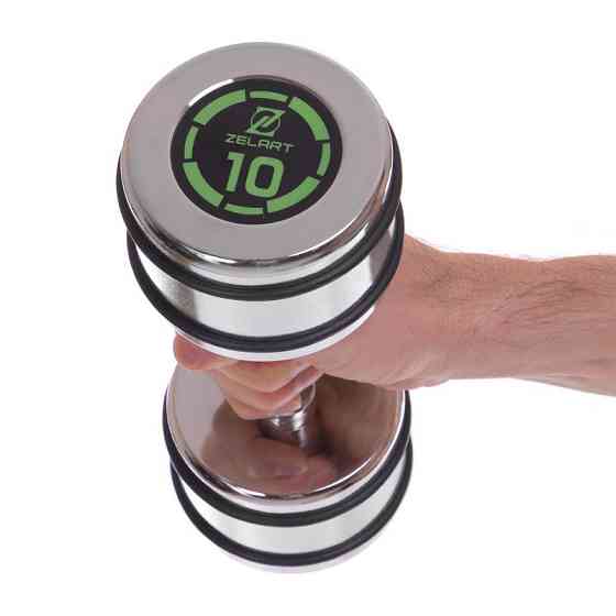 Гантель 10 кг хромированная Zelart-2622-10 Киев