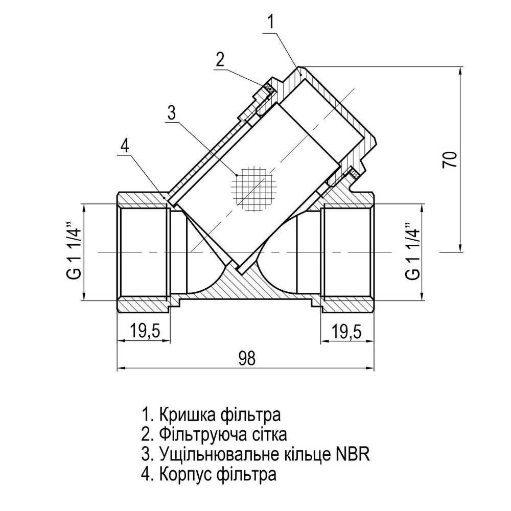 Фільтр грубого очищення SOLOMON 1 1/4″ 8011 (8017) (000001452) Київ - фото 5