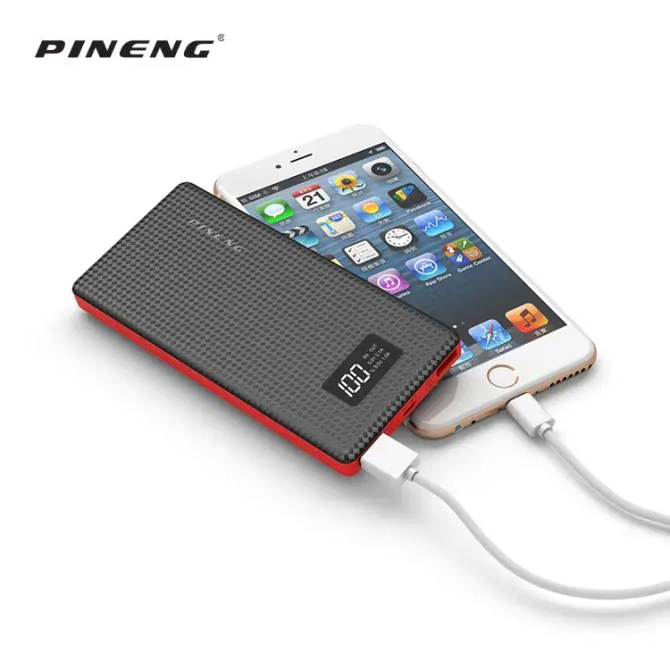 Портативный внешний аккумулятор Pineng PN-963 10000 mAh Power Bank Черный Винница - изображение 3