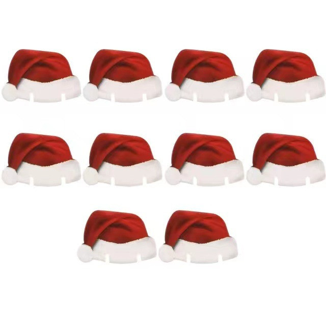 Украшение бокалов на новый год Шапки 10штук 60 на 35 мм красно-белый Киев - изображение 5