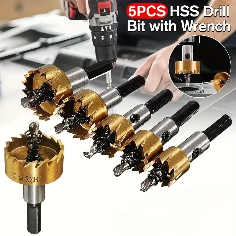 Набір коронок по металу 5 шт 16–30 мм для дрелі Київ - фото 5