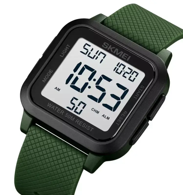 Чоловічий наручний годинник Skmei 1894 (Зелений з білим циферблатом) Вінниця - фото 4