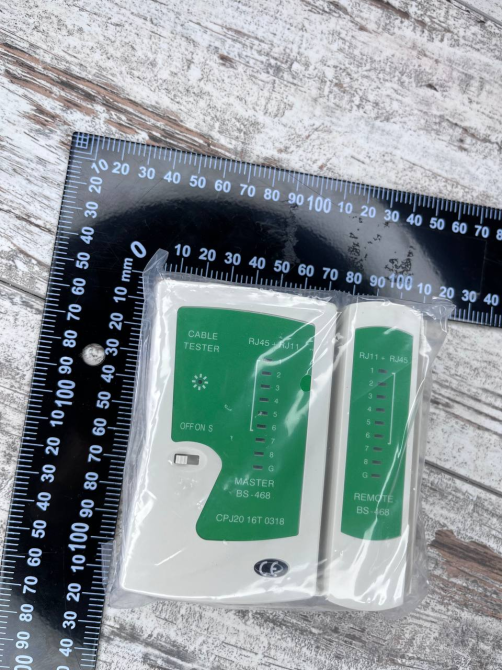 Тестер телефонного и сетевого кабеля RJ45 RJ11, прибор для диагностики зеленый Киев - изображение 11