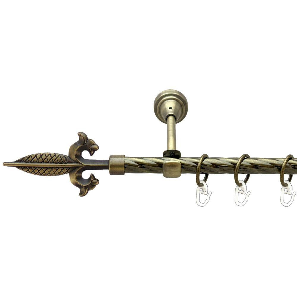 Карниз Orvit Генуя металевий однорядний відкритий скручена труба кільце металеве Антик 16 мм 300 см Львов - изображение 1