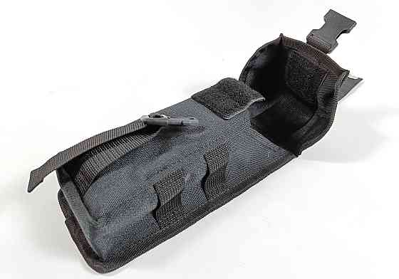 Підсумок під два магазини АК одинарний закритий чорний (MOLLE, підсумок на розгрузку, жилет, РПС) Коломия