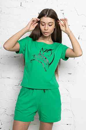 Спортивный костюм женский летний Зелёный M Харьков