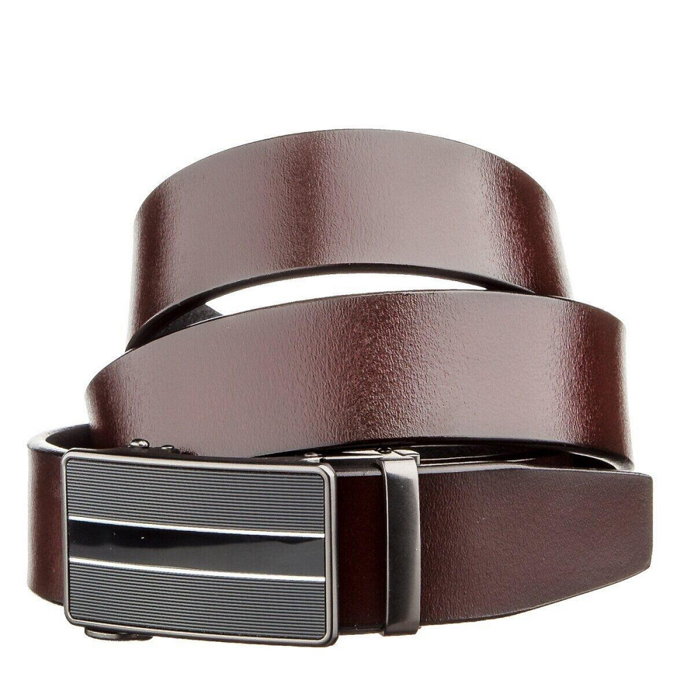 Міцний чоловічий ремінь з автоматичною пряжкою Vintage 20210 Коричневий Київ - фото 10