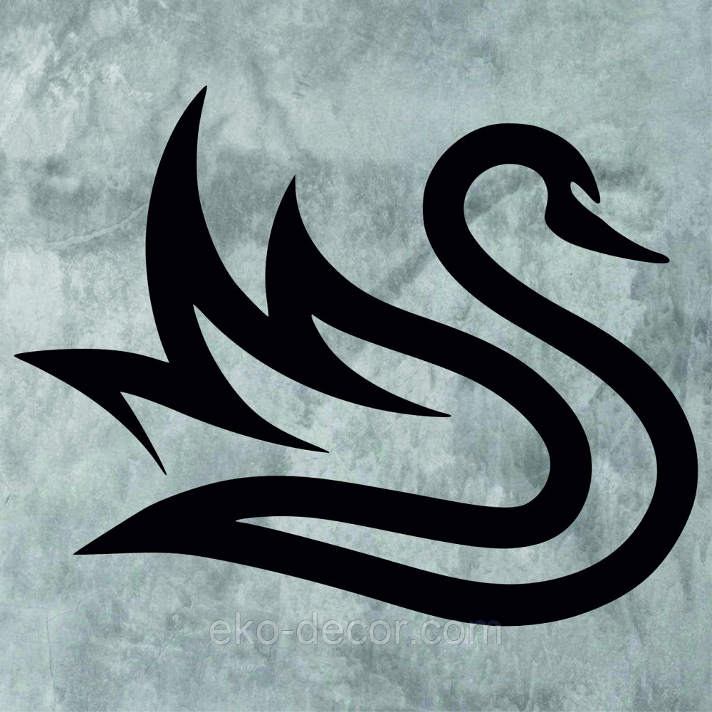 Декоративне настінне Панно «Лебідь», Декор на стіну 70*56 см, Чорний Київ - фото 4