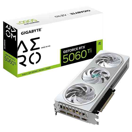 Відеокарта GF RTX 5060 Ti 8 GB GDDR7 Aero OC Gigabyte (GV-N506TAERO OC-8GD) ( Silver ) Харьков