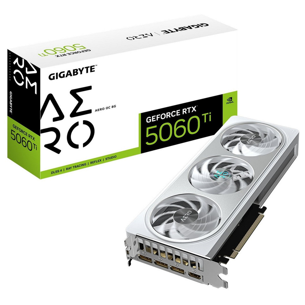 Відеокарта GF RTX 5060 Ti 8 GB GDDR7 Aero OC Gigabyte (GV-N506TAERO OC-8GD) ( Silver ) Харьков - изображение 1