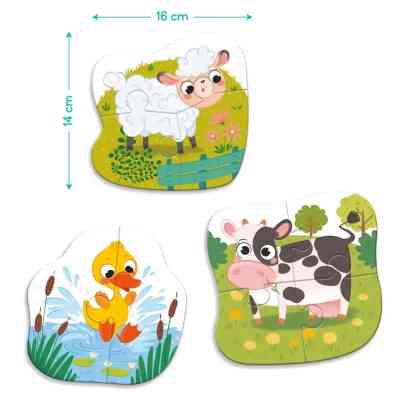 Пазл DoDo 3 в 1 Сельские животные (300393) Винница