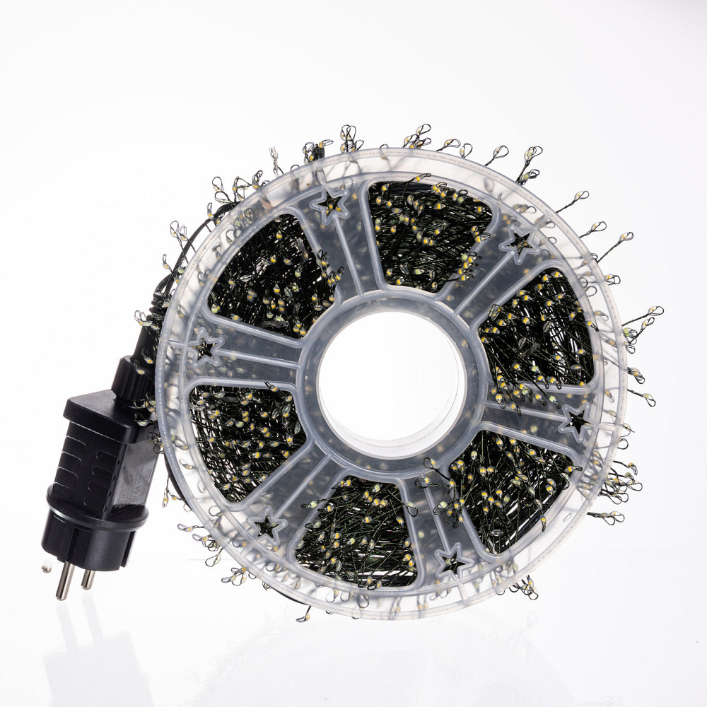 Garlando Новорічна гірлянда кімнатна роса Хвойна лапа 50 м 1500 LED зелений провід Жовте сяйво Киев - изображение 7