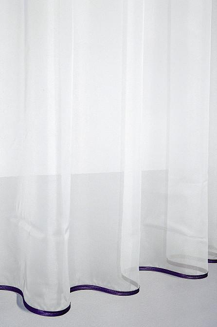 Кухонний комплект VR-Textil № 038к шторки і тюль фіолетовий з білим 280х170 см (50-030) Київ - фото 6