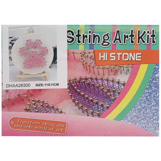 Дитячий набір для творчості стрінг-арт "Лапка" YG0115(28300) дерев'яна основа Вінниця