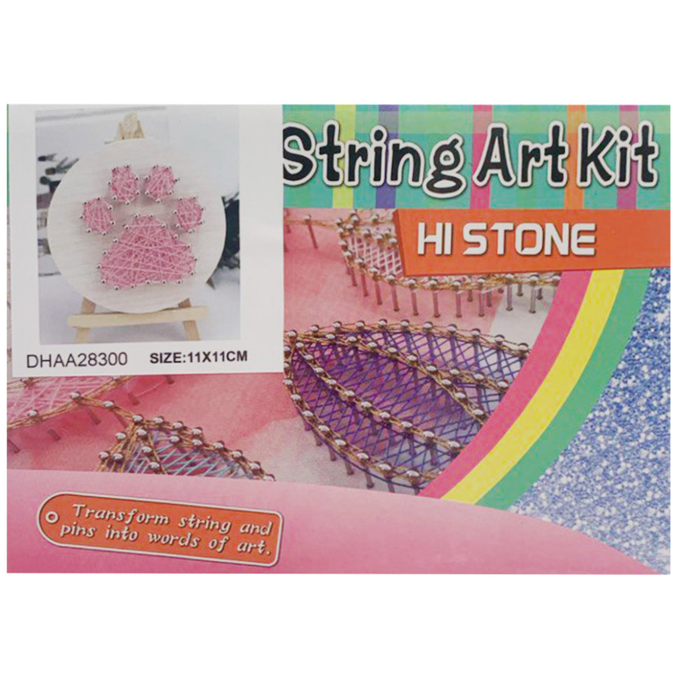 Дитячий набір для творчості стрінг-арт "Лапка" YG0115(28300) дерев'яна основа Вінниця - фото 1