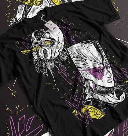 Футболка аниме Полнареф Джоджо С Бизарре оверсайз (S/M/L) Черний AnimeJ0989 Днепр