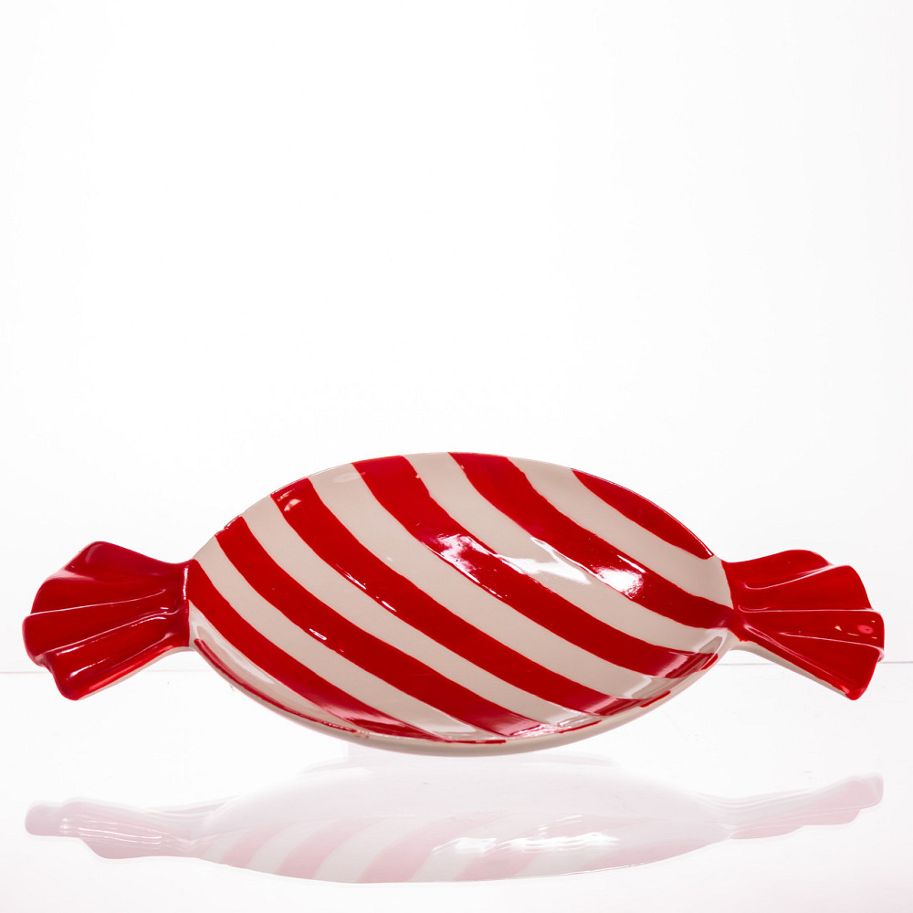 Новорічна тарілка з порцеляни у формі цукерки Ø15,5 см CR-1-25 Коломыя - изображение 3