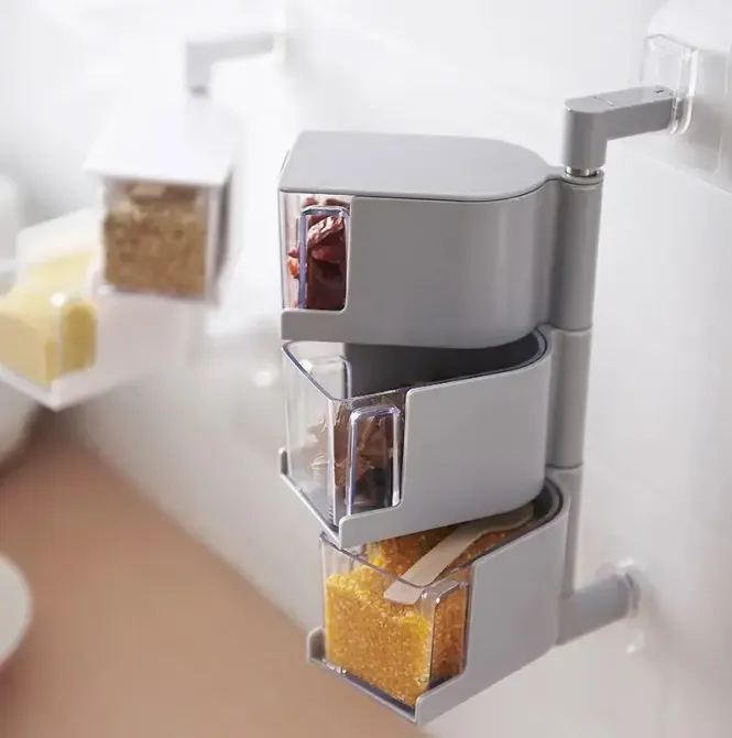 Полка для специй настенный поворотный контейнер полочка для специй подвесные контейнеры для специй и круп Коломия - фото 3