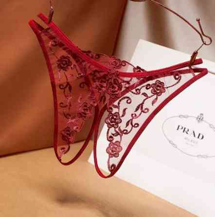 Трусики з розрізом жіночі універсальний бордовий Київ