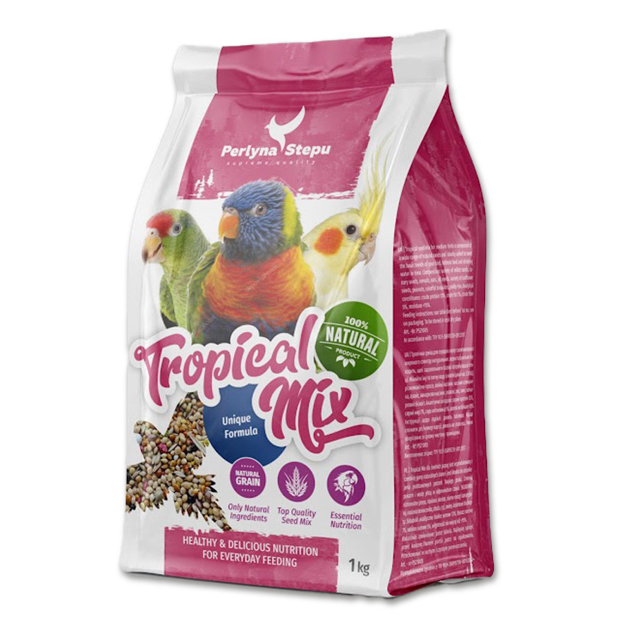 Зерносмесь Жемчужина Степи: Tropical Mix для средних попугаев, 1 кг Винница - изображение 1