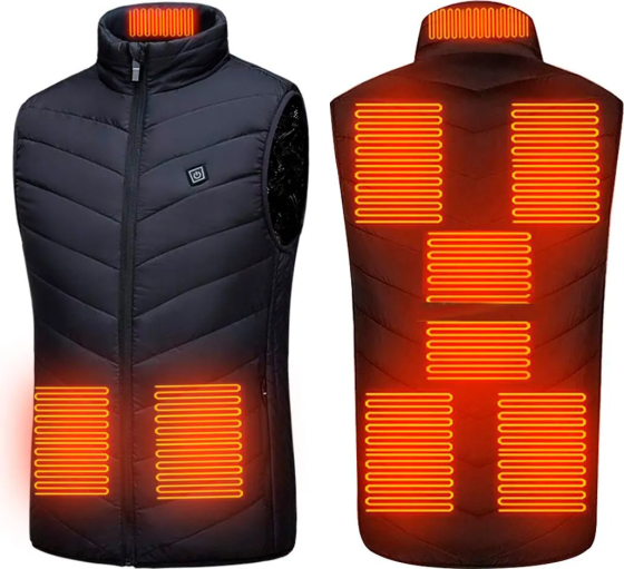 Чоловічий жилет з підігрівом HeatFashion Electric Heating Vest 9 зон (Чорний) 3XL Вінниця