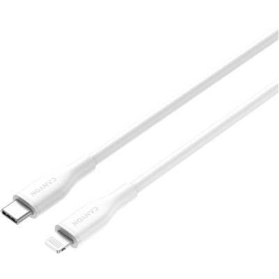 Дата кабель USB-C to Lightning 1.0m CLNM60 C-L 60W MFI Silicon White Canyon (CNS-CLNM60SC10W) Винница - изображение 2